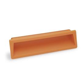 EN 731.1 Technopolymer Plastic Gripping Trays, Clip-In Type Color: OR - Orange, RAL 2004, matte finish