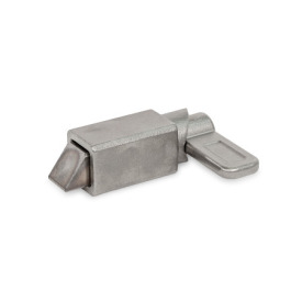 GN 724.1 Doigts d'indexage à came en acier / inox, avec goupille chanfreinée, soudable Type: A1 - Chanfrein, haut<br />Matériau: NI - Moulage de précision inox