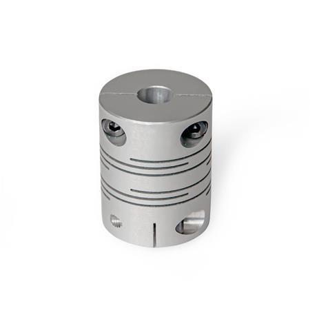 GN 2246 Aluminum Beam Couplings, with Clamping Hub, with Metric Bores 