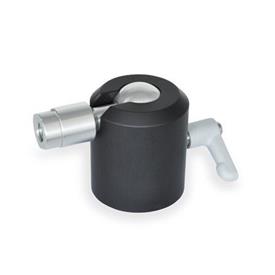 GN 784 Aluminum Swivel Ball Joint Type: A - Ball with internal thread<br />Identification no.: 1 - Clamping with adjustable lever