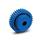 EN 7802 Plastic Spur Gears, Pressure Angle 20°, Module 1.5 Color: VDB - Visually detectable, blue, RAL 5005, matte finish
Tooth count z: ≥ 38