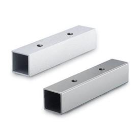 GN 990.1 Aluminum / Stainless Steel Construction Tubes with Locking Holes, for Connector Clamps GN 134.7 / GN 147.7 