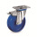 EN 22892 Roulettes à usage moyen polyamide, version pour charges légères Type de roulement: G - Roulement à friction
Type (support): LF - Support pivotant avec plaque de montage et frein de roue
Codage: L - Version pour charges légères
Matériau (support): NIB - Tôle inox AISI 304, avec roue bleu