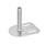 GN 43 Metric Thread, Stainless Steel Leveling Feet, Tapped Socket or Threaded Stud Type, with Slotted Mounting Hole, Rectangular Shape Type (Base): G0 - Without rubber pad, with 2 slotted holes
Version (Stud / Socket): U - Without nut, internal hex at the top, wrench flat at the bottom