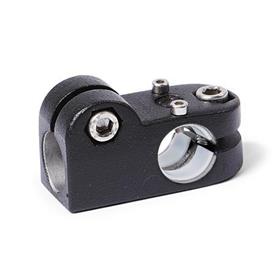 GN 191.1 Aluminum T-Angle Linear Actuator Connectors Bildzuordnung: G - With sleeve bearing<br />Finish: SW - Black, RAL 9005, textured finish