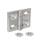 GN 127 Stainless Steel Hinges, Adjustable, with Alignment Bushings Material: A4 - Stainless steel 
Type: B - Horizontal slots