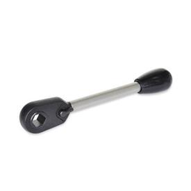 GN 316 Steel Ratchet Wrenches, with Interchangeable Insert, with Reversing Lever Form: SK - With hexagon