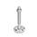 GN 31 Metric Thread, Stainless Steel Leveling Feet, Tapped Socket or Threaded Stud Type, with Rubber Pad Type (Base): C4 - Polished, rubber pad vulcanized, white
Version (Stud / Socket): VK - With nut, external hex at the top, wrench flat at the bottom
