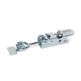 GN 761.1 Steel / Stainless Steel Toggle Latches, with Safety Mechanism Type: G - Oval head latch bolt, with catch<br />Material: ST - Steel