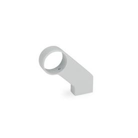 GN 333.8 Zinc Die-Cast Angled Handle Legs, for Tubular Handles Finish: SR - Silver, RAL 9006, textured finish