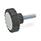 GN 7336 Technopolymer Plastic Hollow Knurled Knobs, with Steel or Stainless Steel Threaded Stud Material: ST - Steel