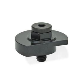 GN 918.2 Steel Clamping Cam Units, Downward Clamping, with Threaded Bolt Type: SK - With hex<br />Clamping direction: R - By clockwise rotation (drawn version)