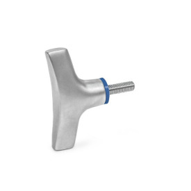 GN 8351 Stainless Steel Wing Screws, Hygienic Design Finish: MT - Matte finish (Ra < 0.8 µm)<br />Sealing ring material: F - FKM