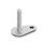 GN 43 Metric Thread, Stainless Steel Leveling Feet, Tapped Socket or Threaded Stud Type, with Mounting Hole, Teardrop Shape Type (Base): D3 - With rubber pad, vulcanized, black
Version (Stud / Socket): V - Without nut, external hex at the top, wrench flat at the bottom