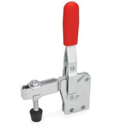 GN 810.1 Steel Vertical Acting Toggle Clamps, with Vertical Mounting Base Type: BC - U-bar version, with two flanged washers and GN 708.1 spindle assembly