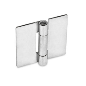 GN 136 Charnières en tôle inox, avec alésages pour vis à tête cylindrique ou vis fraisées Matériau: NI - Inox<br />Type: A - Sans alésages<br />Bildvarianten: l2 (q) - carré