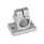 GN 146.3 Aluminum Flanged Connector Clamps, with 2 Mounting Holes Finish: BL - Plain finish, Matte shot-blasted finish