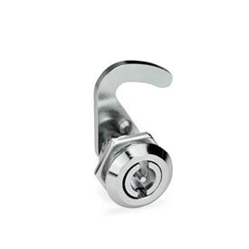 GN 115.8 Zinc Die-Cast Cam Latches with Hook, Operation with Socket Key Finish (Housing collar): CR - Chrome plated<br />Type: VDE - With double bit<br />Identification no.: 1 - Without latch bracket