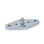 Steel Flanges, for Quick Release Couplings GN 1050 and Inserts GN 1050.1