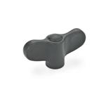 Technopolymer Plastic Wing Nuts, with Stainless Steel Tapped Insert, Ergostyle®