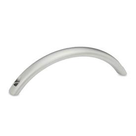 GN 565.9 Stainless Steel Arched Pull Handles, with Tapped or Counterbored Through Holes Type: B - Mounting from the operator's side