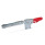 GN 820.4 Steel Extended Arm Horizontal Acting Toggle Clamps, with Safety Hook, with Vertical Mounting Base Type: VL - Clamping arm extended, with slotted hole and with two flanged washers
