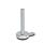GN 32 Steel Sheet Metal Leveling Feet, Tapped Socket or Threaded Stud Type, with Rubber Pad and Mounting Flange Type (Base): A1 - Steel, zinc plated, rubber pad inlay, black
Version (Stud / Socket): U - Without nut, internal hex at the top, wrench flat at the bottom