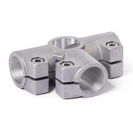 GN 198 Noix de serrage d'angle en aluminium Finition: BL - Finition blanc, Finition grenaillée mate