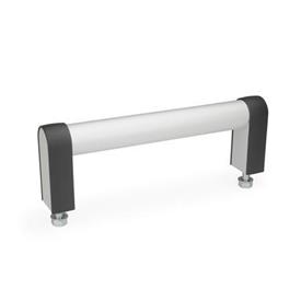 GN 669 Aluminum Tubular Handles, with Back-to-Back Mounting Capability Type: B - Mounting from the operator's side<br />Finish: EL - Anodized finish, natural color