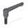 GN 306 Zinc Die-Cast Adjustable Levers, with Steel Special-Tipped Threaded Studs Color: SW - Black, RAL 9005, textured finish
Type: MS - Brass tip