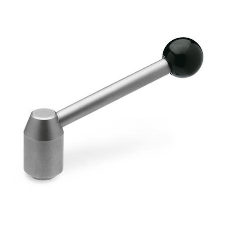 GN 212.5 Manijas ajustables de servicio pesado de acero inoxidable, tipo roscado 