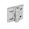 GN 235 Zinc Die-Cast Hinges, Adjustable Material: ZD - Zinc die-cast
Type: DB - With through holes and horizontal slots
Finish: SR - Silver, RAL 9006, textured finish