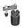 GN 876 Aluminum Pneumatic Swing Clamps, Threaded Body Style Type: AC - Clamping arm with slotted hole, with two flanged washers and GN 708.1 spindle assembly