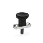 Indexing Plungers with Steel Plunger Pin, Lock-Out, Plate Mount