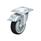  L-PATH Roulettes pivotantes à roue en caoutchouc gris pour service mi-lourd en acier embouti et zingué, avec support de platine Type: K-FI-FK - Roulement à billes avec frein stop-fix, avec protection de la bande de roulement
