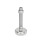 GN 31 Metric Thread, Stainless Steel Leveling Feet, Tapped Socket or Threaded Stud Type, with Rubber Pad Type (Base): C4 - Polished, rubber pad vulcanized, white
Version (Stud / Socket): UK - With nut, internal hex at the top, wrench flat at the bottom