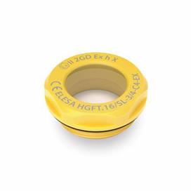 EN 543.6 Plastic Fluid Sight Glasses, ATEX Explosion Protective Type: B - Without reflector