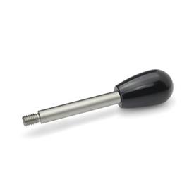 GN 310 Metric Size, Stainless Steel Gear Lever Handles Type: D - Domed gear lever knob EN 719<br />Material: NI - Stainless steel