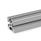 GN 10i Aluminum Profiles, i-Modular System, with Open Slots on All Sides, Profile Type Heavy Profile size: I-40408S
Finish: N - Anodized finish, natural color