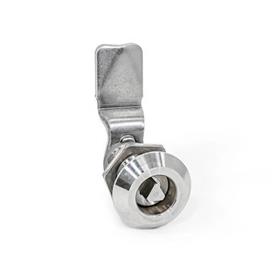GN 515 Stainless Steel Cam Latches, with Extended Housing, Operation with Socket Keys Type: DK - With triangular spindle