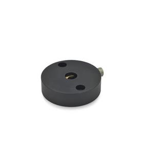 GN 826 Aluminum Control Knob Flanges, for Adjustable Spindles Type: S - Clamping screw with internal hex