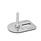 GN 43 Metric Thread, Stainless Steel Leveling Feet, Tapped Socket or Threaded Stud Type, with Slotted Mounting Hole, Rectangular Shape Type (Base): E3 - With rubber pad, vulcanized, black, with 1 slotted hole
Version (Stud / Socket): S - Without nut, external hex at the bottom