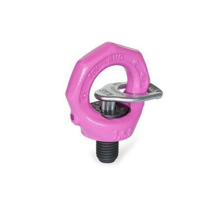 GN 581 Steel Safety Swivel Lifting Eye Bolts Type: B - With key
