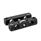 GN 474.3 Aluminum Parallel Mounting Clamps with Adjustable Spindle Type: 
Finish: ELS - Anodized finish, black