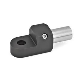 GN 483 Aluminum, T-Swivel Mounting Clamps Finish: ELS - Anodized finish, black<br />Type: W - With bolt