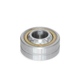  GLRSW Cojinetes esféricos simples de acero inoxidable, serie «K» 