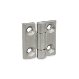 GN 237.3 Stainless Steel AISI 316 Heavy Duty Hinges Type: A - With bores for countersunk screws<br />Finish: GS - Matte shot-blasted finish