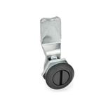 Zinc Die-Cast Cam Latches, Black Powder Coated Housing Collar, Operation with Socket Key
