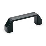 Technopolymer Plastic Cabinet U-Handles, for Mounting with Countersunk Screws