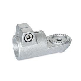 GN 276 Aluminum Swivel Clamp Connectors Type: AV - With external serration<br />Finish: BL - Plain finish, Matte shot-blasted finish